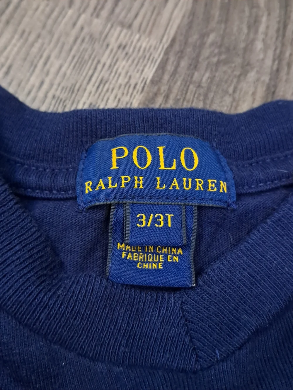 Polo Ralph Lauren Toddler Tshirt Blue Navy Red Pony Crew Long Sleeve Size 3T - Picture 4 of 5